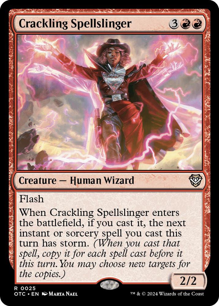 Crackling Spellslinger [Outlaws of Thunder Junction Commander]