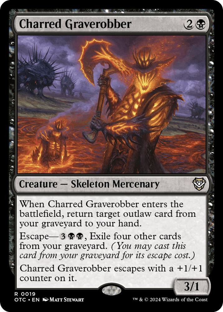 Charred Graverobber [Outlaws of Thunder Junction Commander]