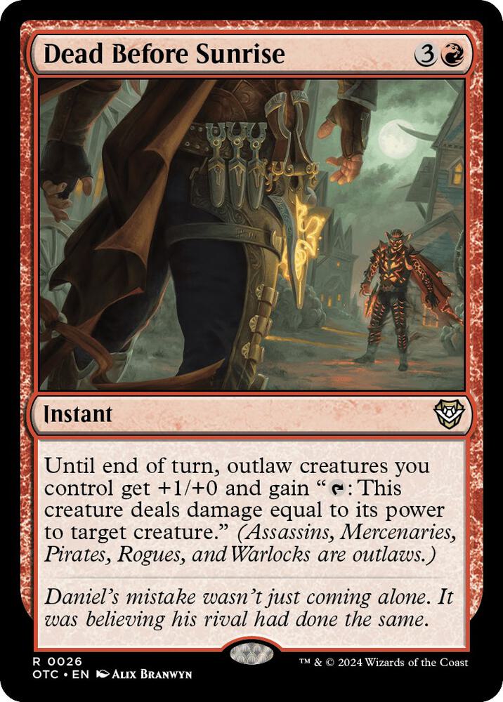 Dead Before Sunrise [Outlaws of Thunder Junction Commander]