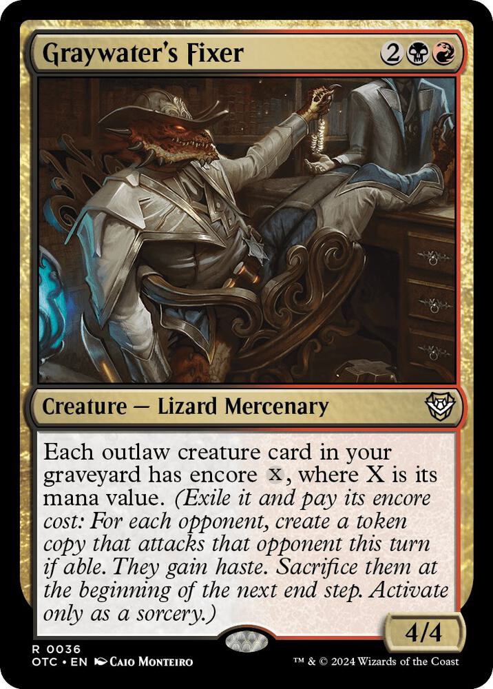 Graywater's Fixer [Outlaws of Thunder Junction Commander]