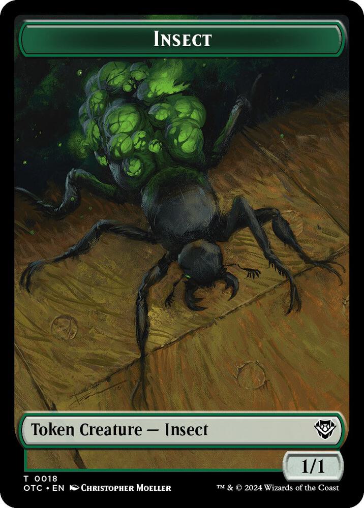 Insect // Elemental (0017) Double-Sided Token [Outlaws of Thunder Junction Commander Tokens]