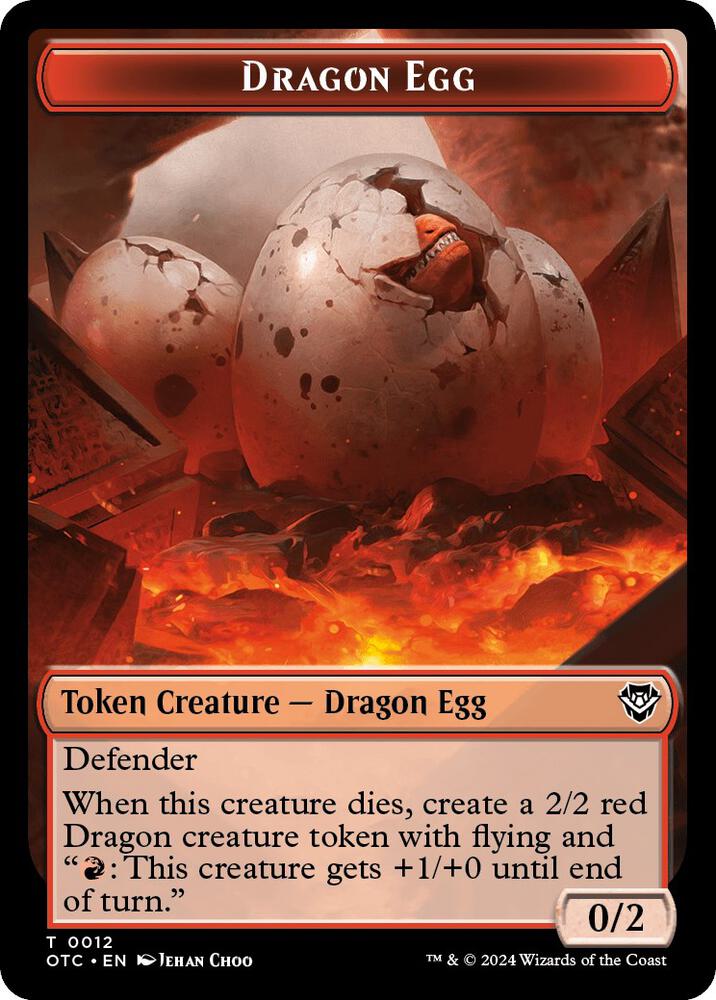 Dragon Egg // Dragon Double-Sided Token [Outlaws of Thunder Junction Commander Tokens]
