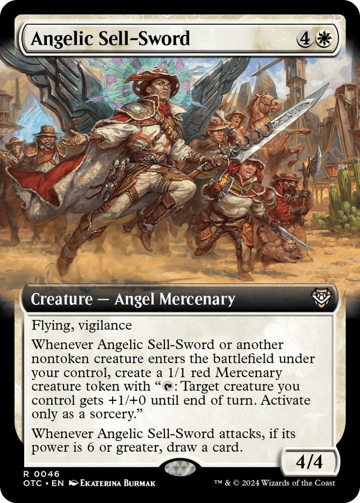 Angelic Sell-Sword (Extended Art) [Outlaws of Thunder Junction Commander]