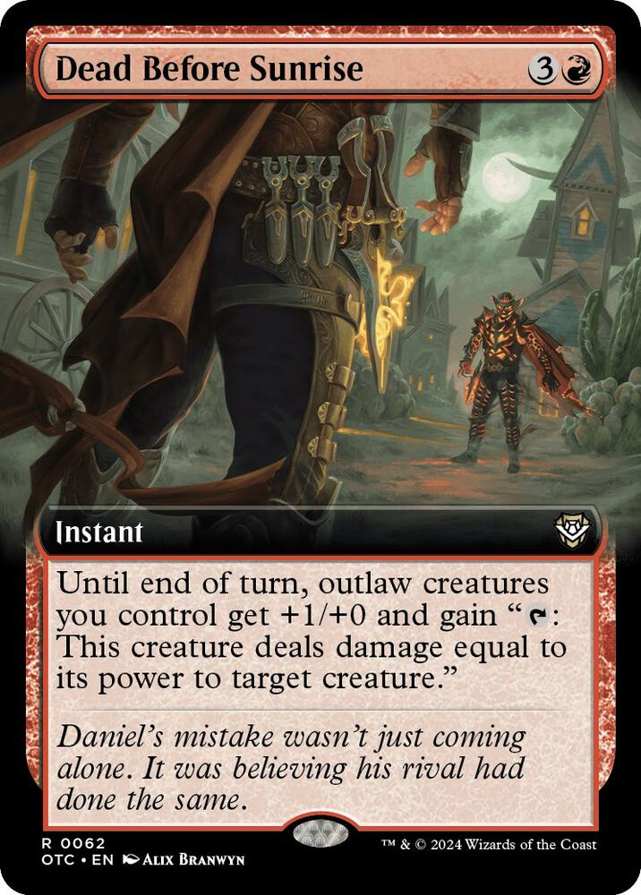 Dead Before Sunrise (Extended Art) [Outlaws of Thunder Junction Commander]