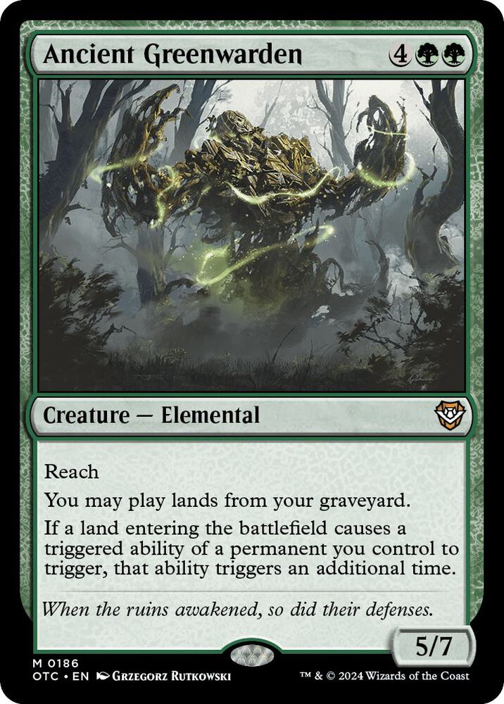 Ancient Greenwarden [Outlaws of Thunder Junction Commander]