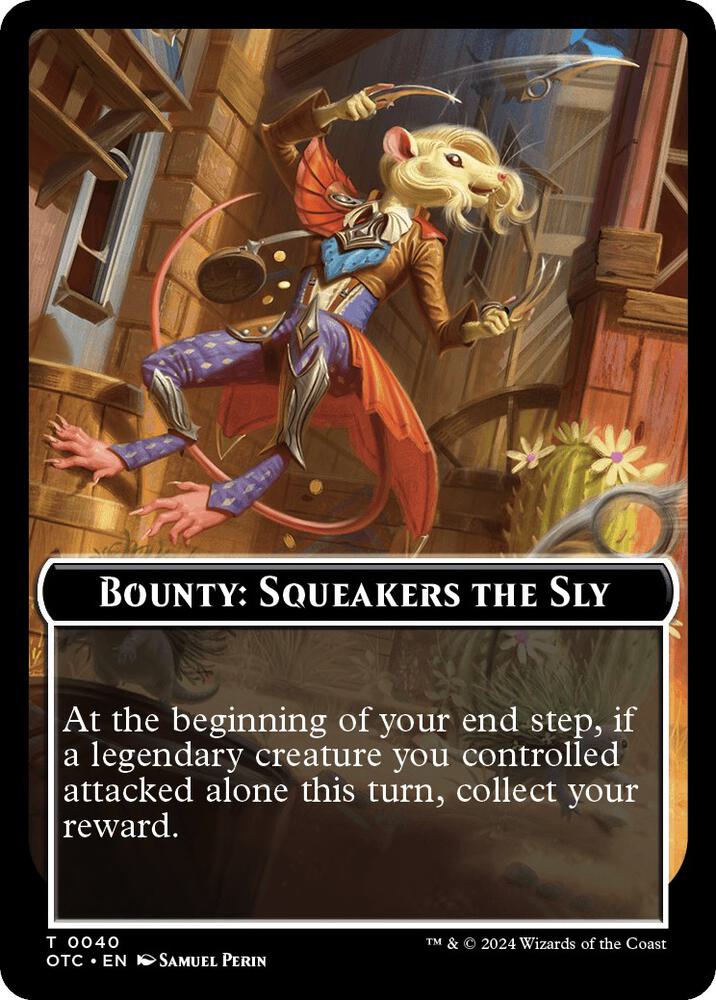 Bounty: Squeakers the Sly // Bounty Rules Double-Sided Token [Outlaws of Thunder Junction Commander Tokens]