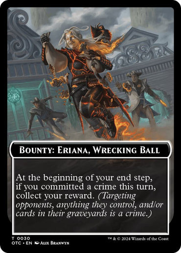 Bounty: Eriana, Wrecking Ball // Bounty Rules Double-Sided Token [Outlaws of Thunder Junction Commander Tokens]