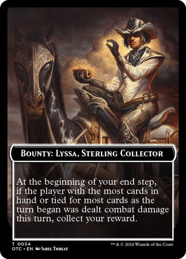 Bounty: Lyssa, Sterling Collector // Bounty Rules Double-Sided Token [Outlaws of Thunder Junction Commander Tokens]