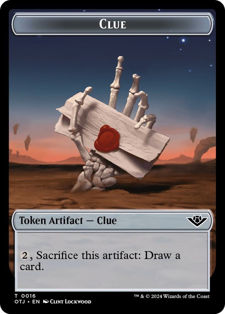 Clue // Plot Double-Sided Token [Outlaws of Thunder Junction Tokens]