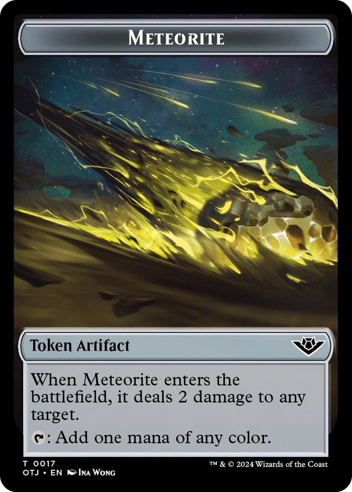 Meteorite Token [Outlaws of Thunder Junction Tokens]