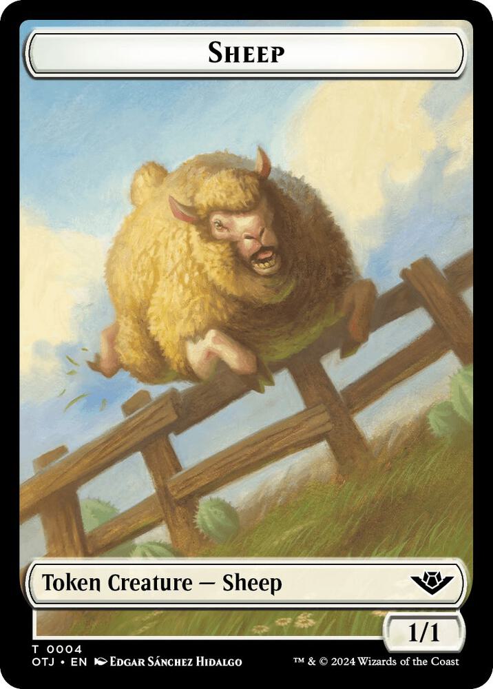 Sheep Token [Outlaws of Thunder Junction Tokens]