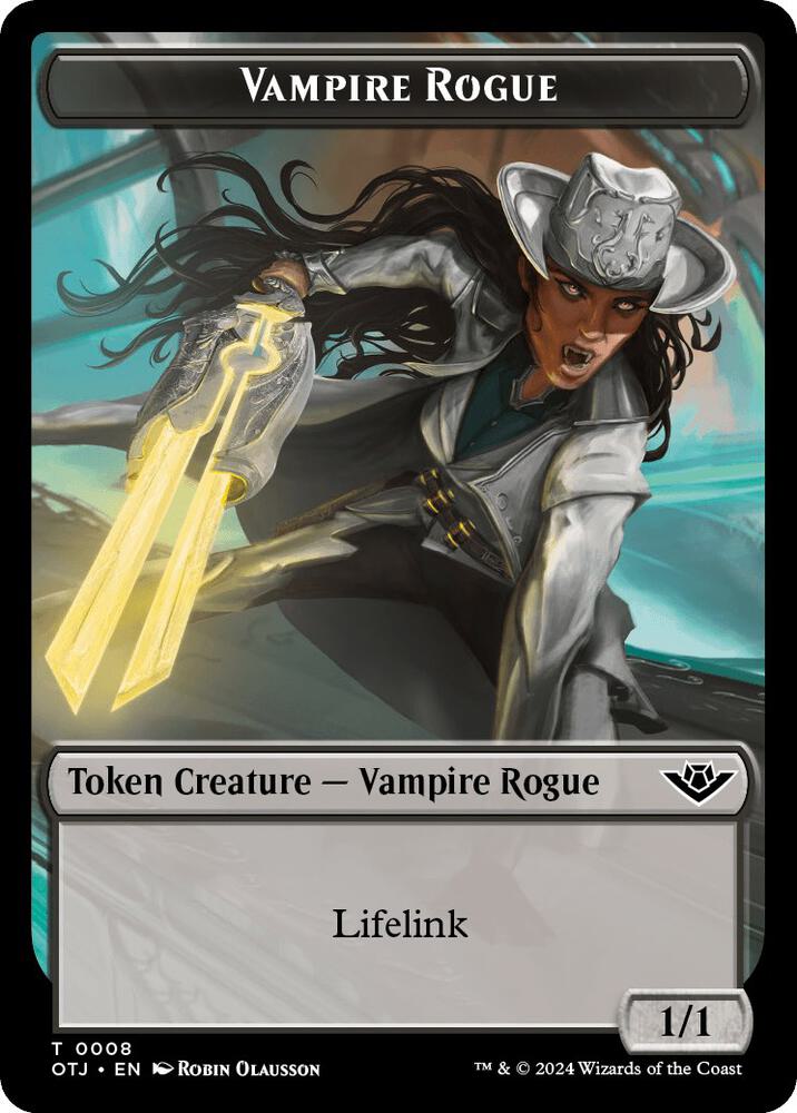 Vampire Rogue Token [Outlaws of Thunder Junction Tokens]
