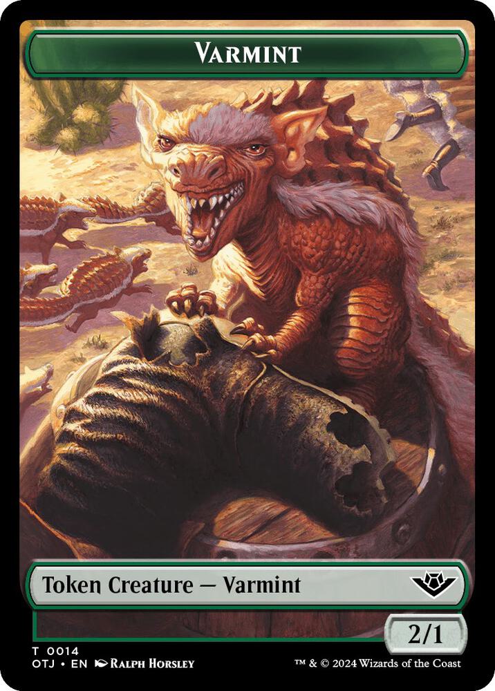 Varmint // Plot Double-Sided Token [Outlaws of Thunder Junction Tokens]
