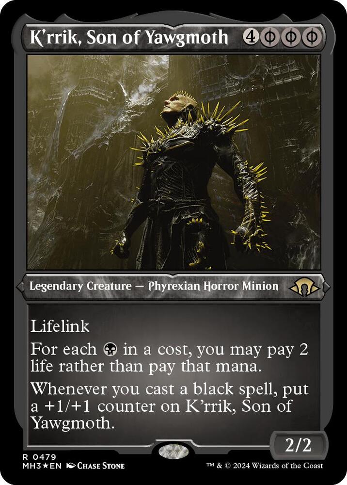 K'rrik, Son of Yawgmoth (Foil Etched) [Modern Horizons 3]