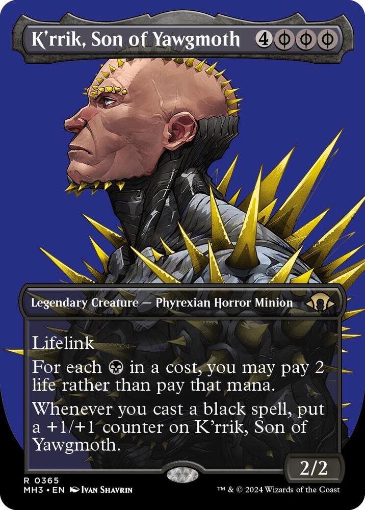K'rrik, Son of Yawgmoth (Borderless) [Modern Horizons 3]