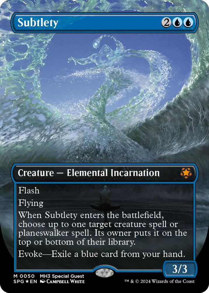 Subtlety (Borderless) (Textured Foil) [Modern Horizons 3 Special Guests]