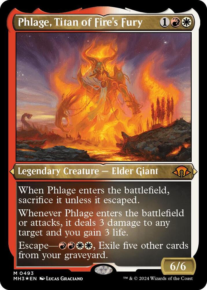 Phlage, Titan of Fire's Fury (Foil Etched) [Modern Horizons 3]