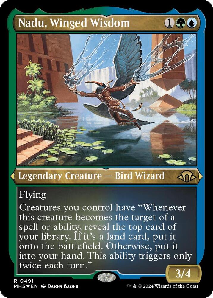 Nadu, Winged Wisdom (Foil Etched) [Modern Horizons 3]