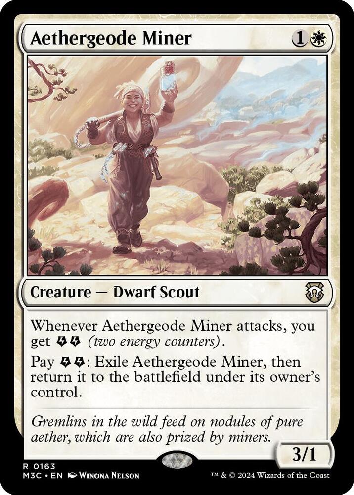Aethergeode Miner (Ripple Foil) [Modern Horizons 3 Commander]