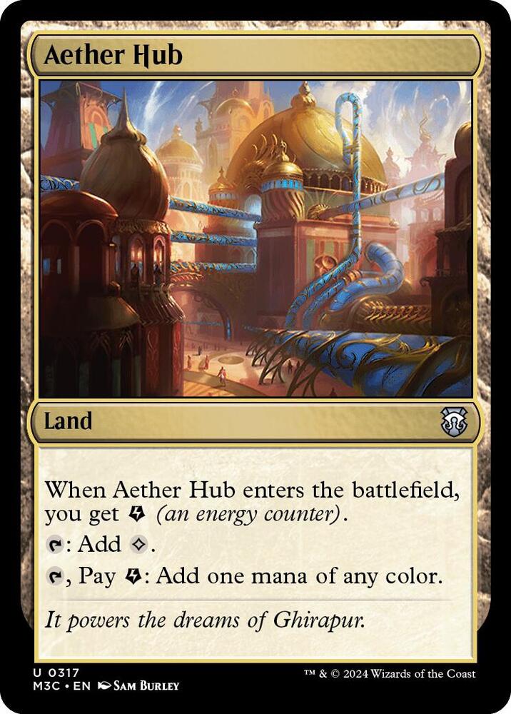 Aether Hub (Ripple Foil) [Modern Horizons 3 Commander]