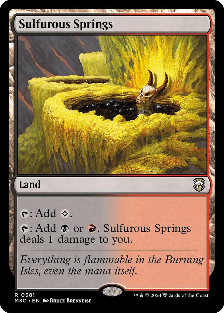 Sulfurous Springs (Ripple Foil) [Modern Horizons 3 Commander]