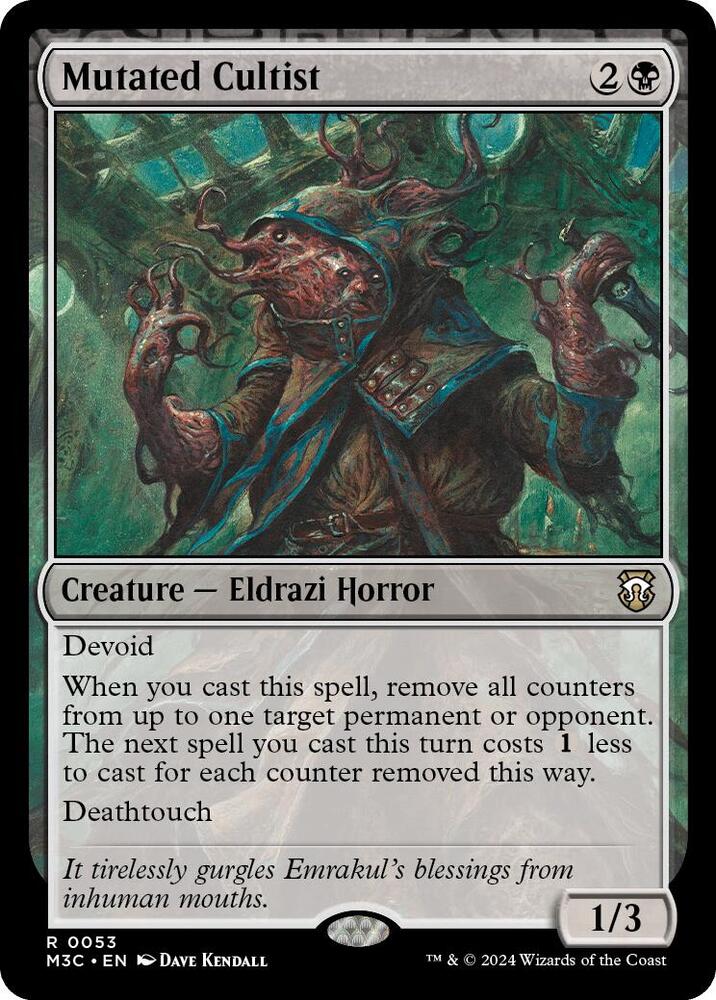 Mutated Cultist (Ripple Foil) [Modern Horizons 3 Commander]