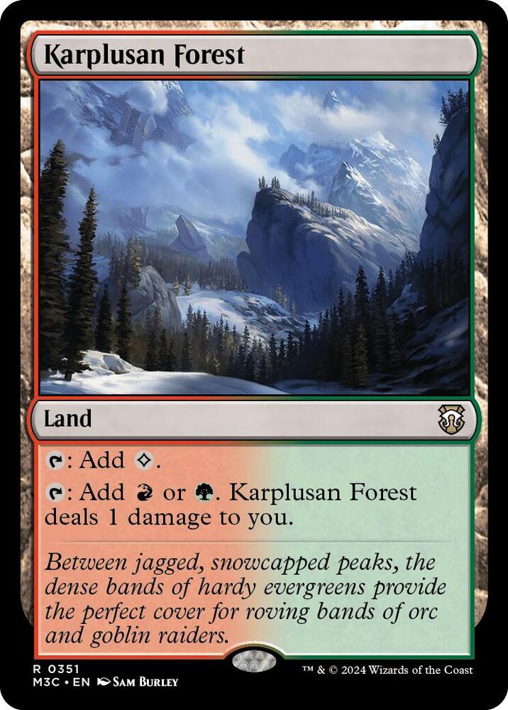 Karplusan Forest (Ripple Foil) [Modern Horizons 3 Commander]