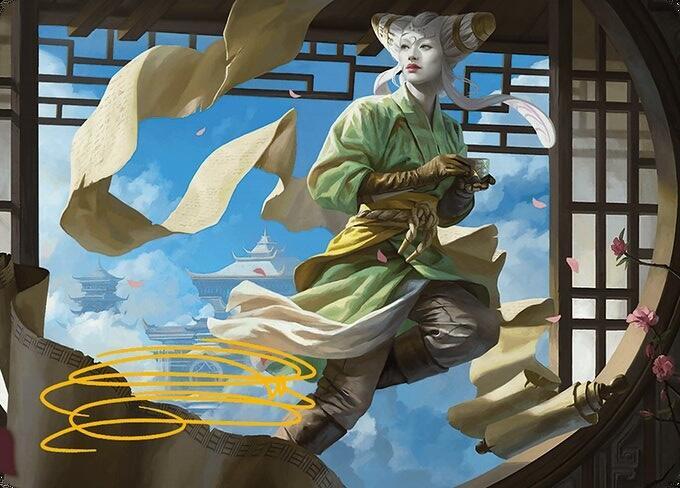 Tamiyo, Inquisitive Student Art Card (Gold-Stamped Signature) [Modern Horizons 3 Art Series]