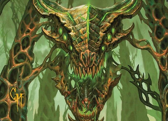 Colossal Dreadmask Art Card (Gold-Stamped Signature) [Modern Horizons 3 Art Series]