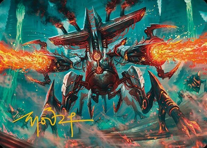 Exterminator Magmarch Art Card (Gold-Stamped Signature) [Modern Horizons 3 Art Series]