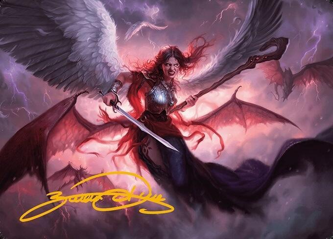Kaalia of the Vast Art Card (Gold-Stamped Signature) [Modern Horizons 3 Art Series]