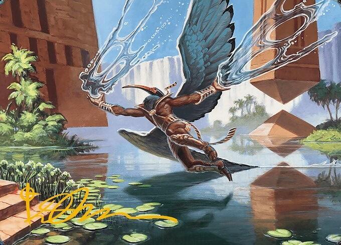 Nadu, Winged Wisdom Art Card (Gold-Stamped Signature) [Modern Horizons 3 Art Series]