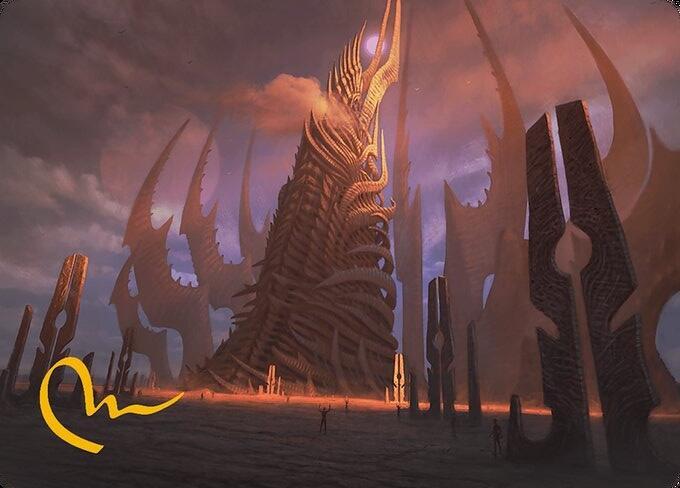 Phyrexian Tower Art Card (Gold-Stamped Signature) [Modern Horizons 3 Art Series]