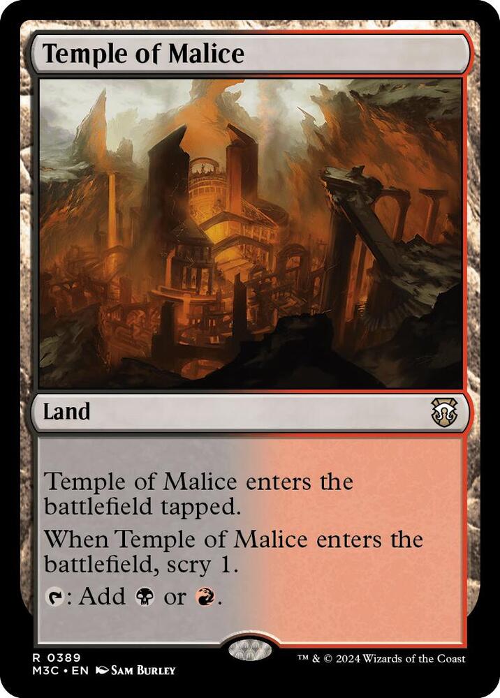 Temple of Malice (Ripple Foil) [Modern Horizons 3 Commander]