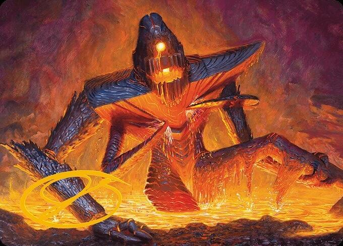 Molten Gatekeeper Art Card (Gold-Stamped Signature) [Modern Horizons 3 Art Series]