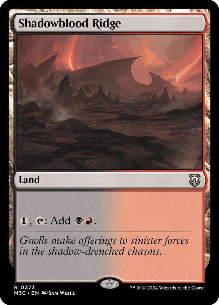 Shadowblood Ridge (Ripple Foil) [Modern Horizons 3 Commander]