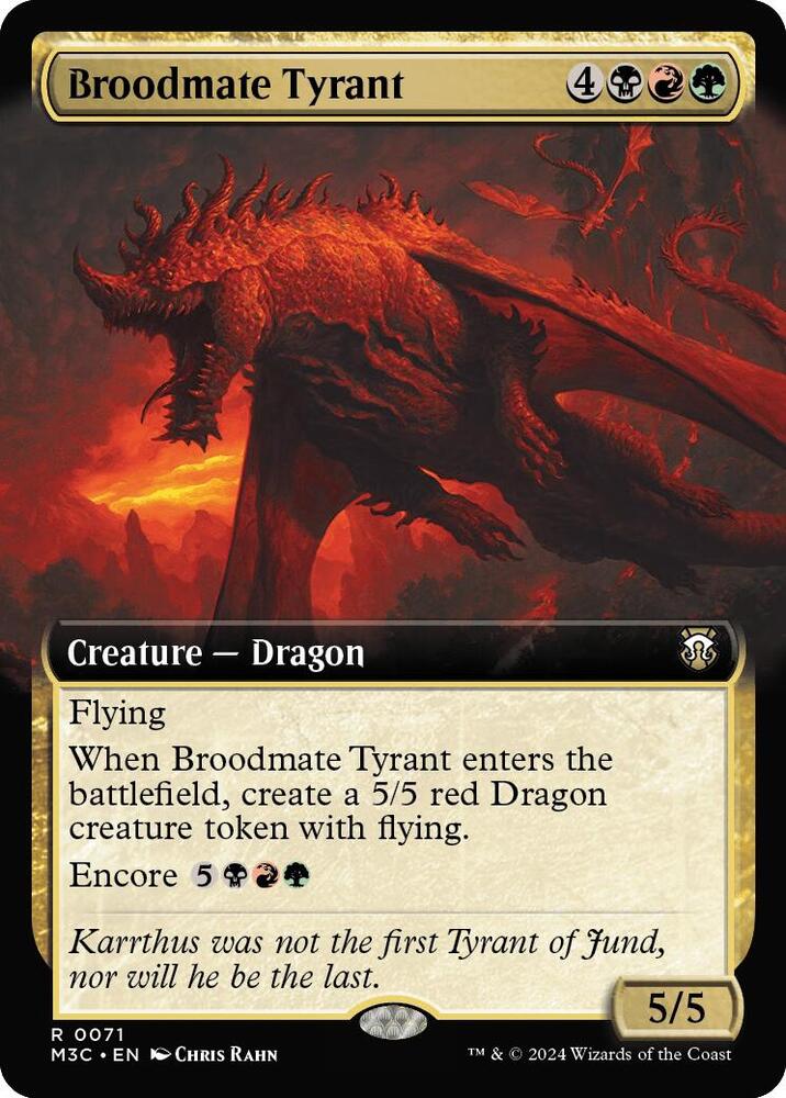 Broodmate Tyrant (Extended Art) (Ripple Foil) [Modern Horizons 3 Commander]