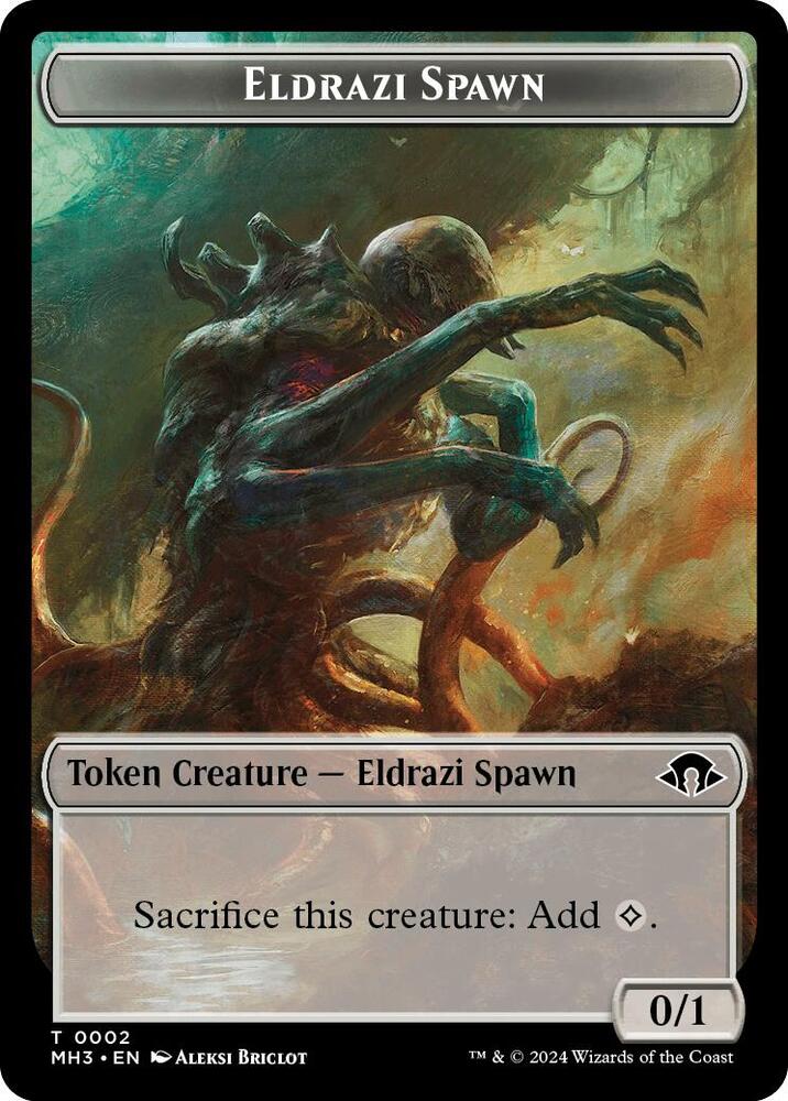 Eldrazi Spawn // Plant Double-Sided Token [Modern Horizons 3 Tokens]