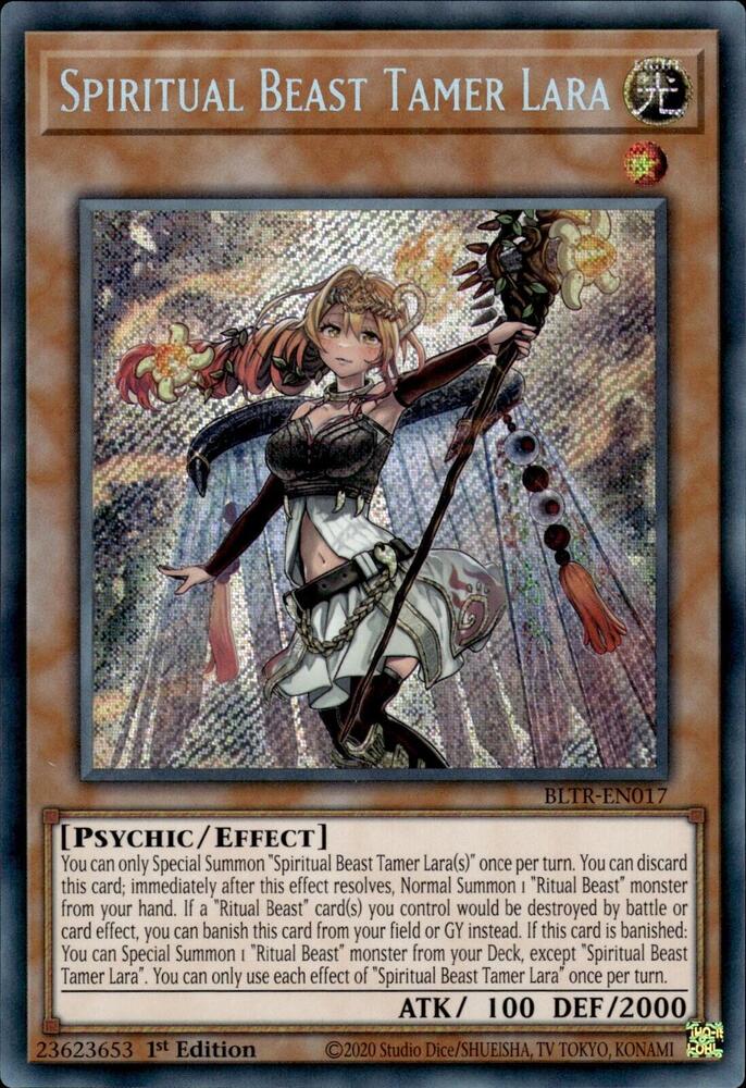 Spiritual Beast Tamer Lara [BLTR-EN017] Secret Rare