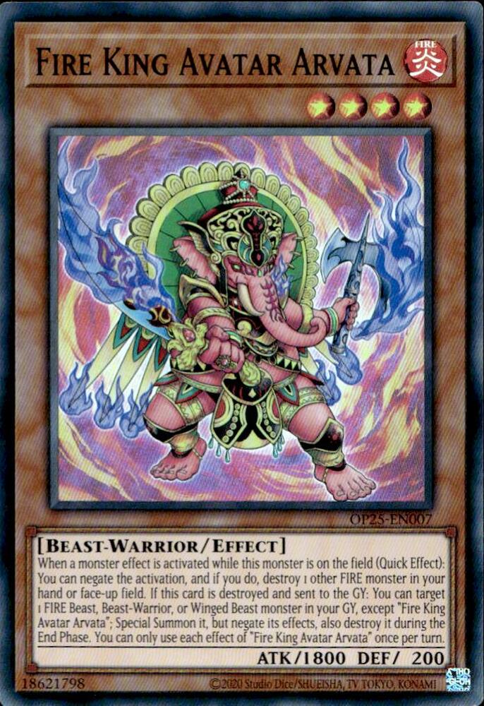 Fire King Avatar Arvata [OP25-EN007] Super Rare