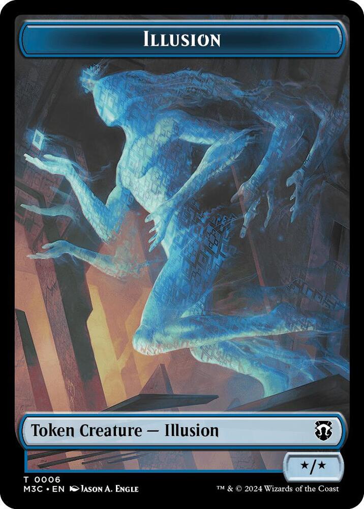 Illusion (Ripple Foil) // Servo Double-Sided Token [Modern Horizons 3 Commander Tokens]