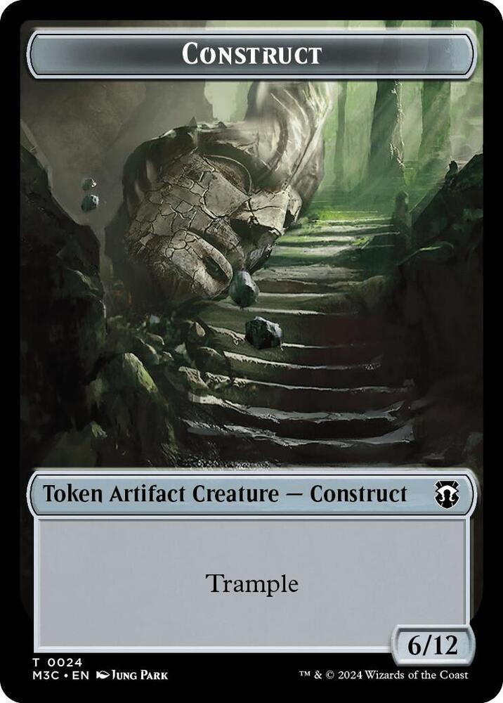 Construct (Ripple Foil) // Myr Double-Sided Token [Modern Horizons 3 Commander Tokens]