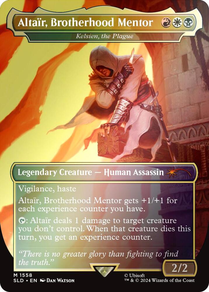 Altair, Brotherhood Mentor - Kelsien, the Plague (Rainbow Foil) [Secret Lair Drop Series]
