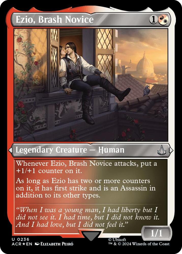 Ezio, Brash Novice (Foil Etched) [Assassin's Creed]