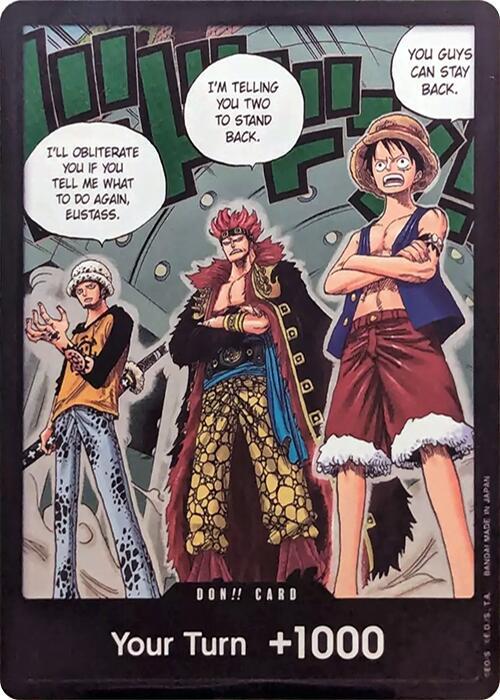 DON!! Card (Trafalgar Law, Eustass Kid and Monkey.D.Luffy) (Double Pack Set Vol. 4) (None) [500 Years in the Future] (English)