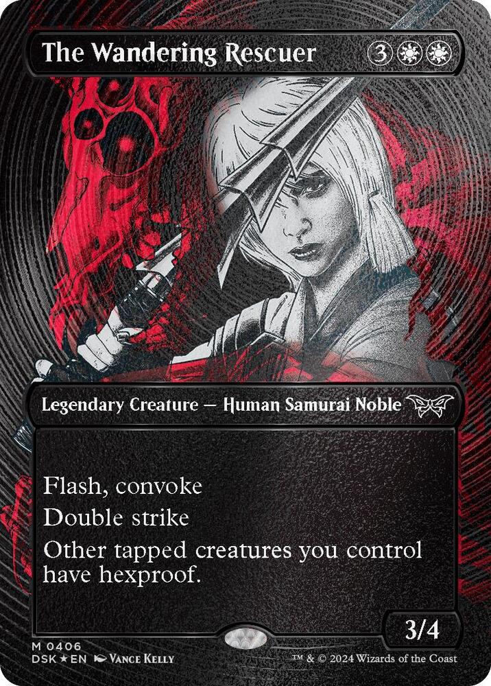 The Wandering Rescuer (Showcase) (Textured) [Duskmourn: House of Horror]