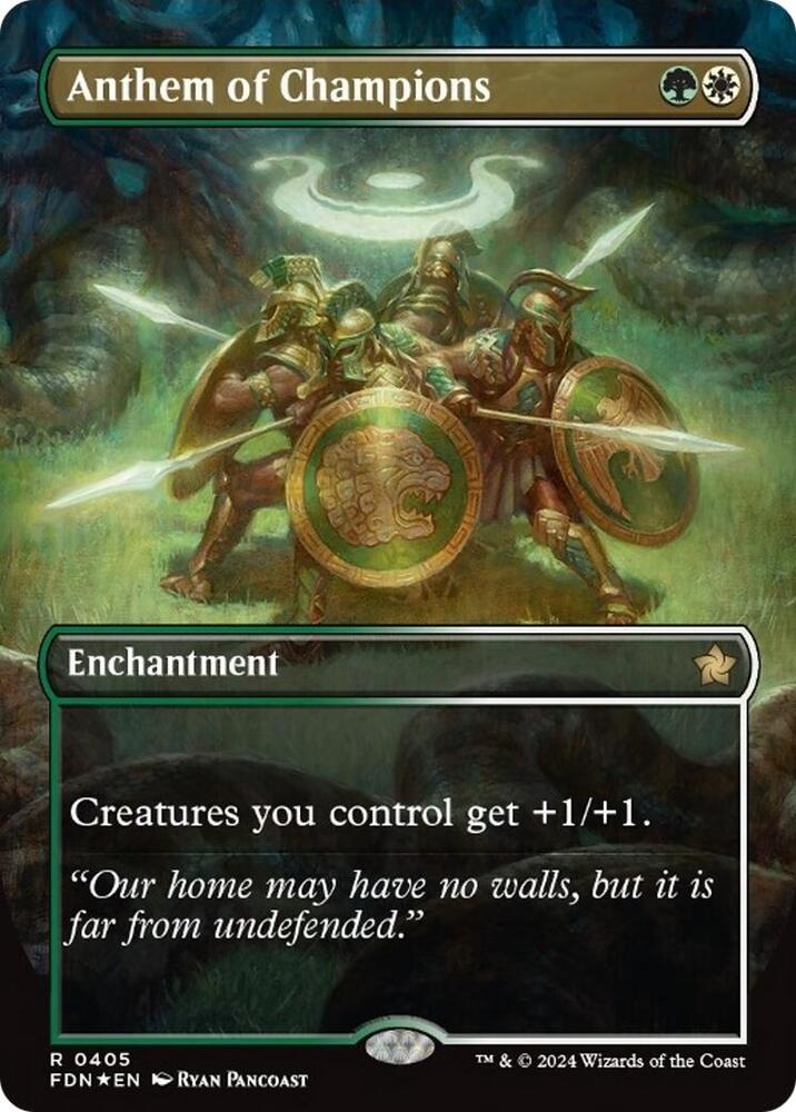 Anthem of Champions (Borderless Mana Foil) [Foundations]
