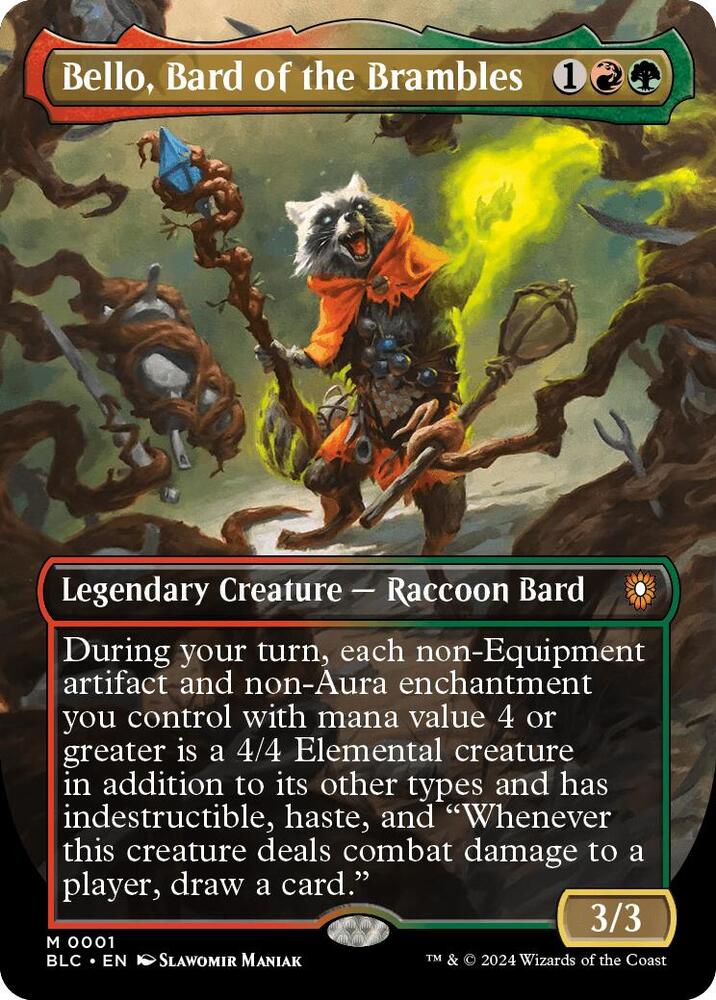 Bello, Bard of the Brambles (Borderless) [Bloomburrow Commander]