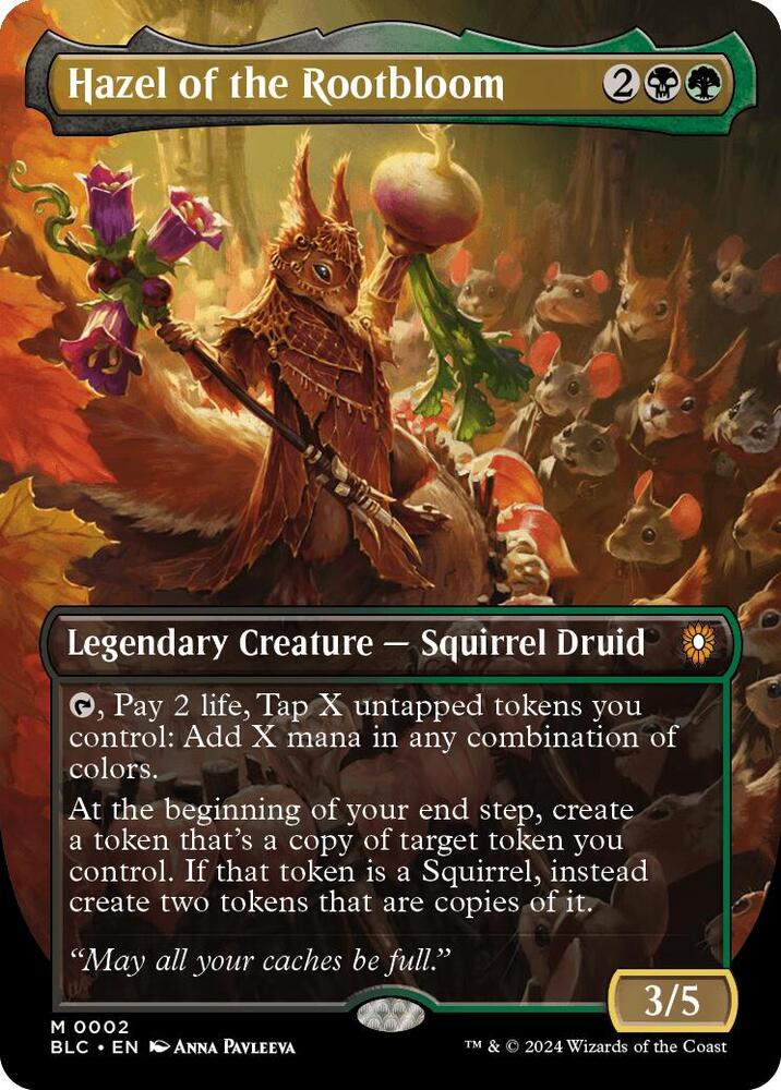 Hazel of the Rootbloom (Borderless) [Bloomburrow Commander]