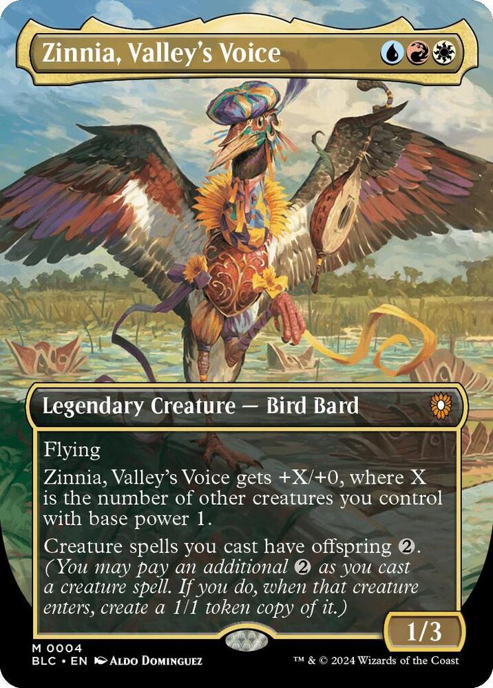 Zinnia, Valley's Voice (Borderless) [Bloomburrow Commander]
